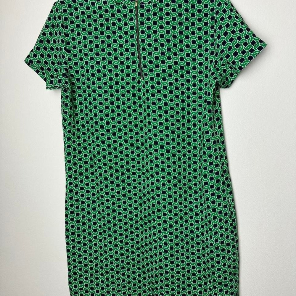Adrienne Vittadini Green and Navy Dress - Picture 2 of 5